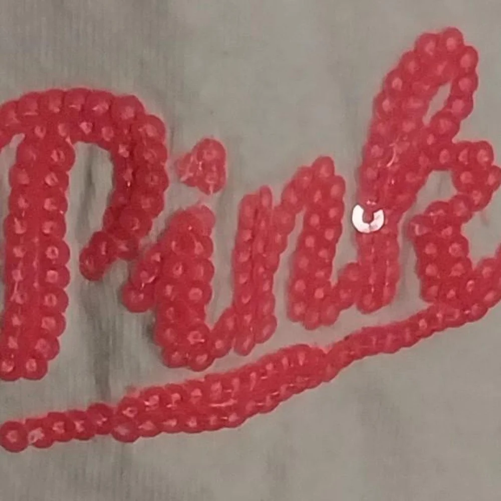 Victoria's Secret PINK Sequin Logo Long Sleeve Shirt.. SZ XS,NWOT.OPEN TO OFFERS - Picture 6 of 6